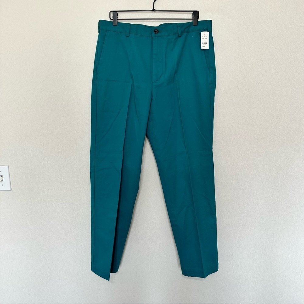 NWT brooks brother “346” teal flat front men’s trousers size 36W x 30L